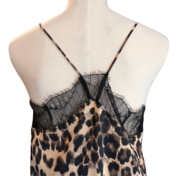 Storia NWT Camisole S Womens Animal Print Lace Trim Lightweight Top Size Small - Picture 7 of 10